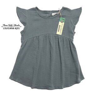 NEW Sense Organics 6Y Dusty Blue Tunic Top